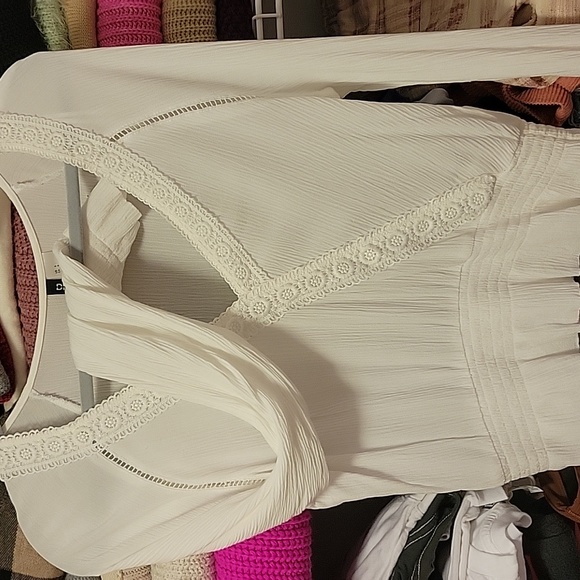 White sheer blouse - Picture 3 of 3